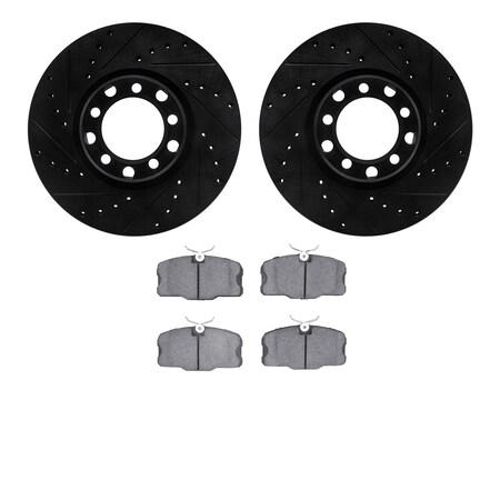 Dynamic Friction Co 8502-63152, Rotors-Drilled and Slotted-Black with 5000 Advanced Brake Pads, Zinc Coated 8502-63152